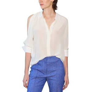 Callas Womens Gita Silk Shirt, White